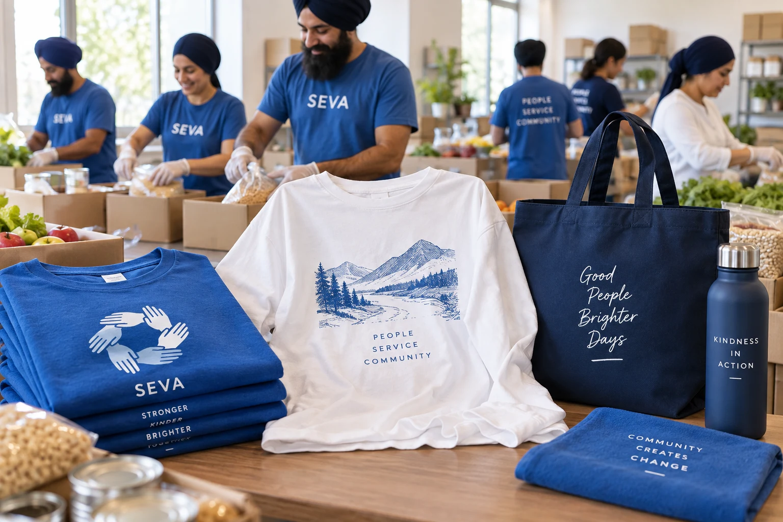 Sikh gurdwaras & groups custom apparel and merchandise concept collection