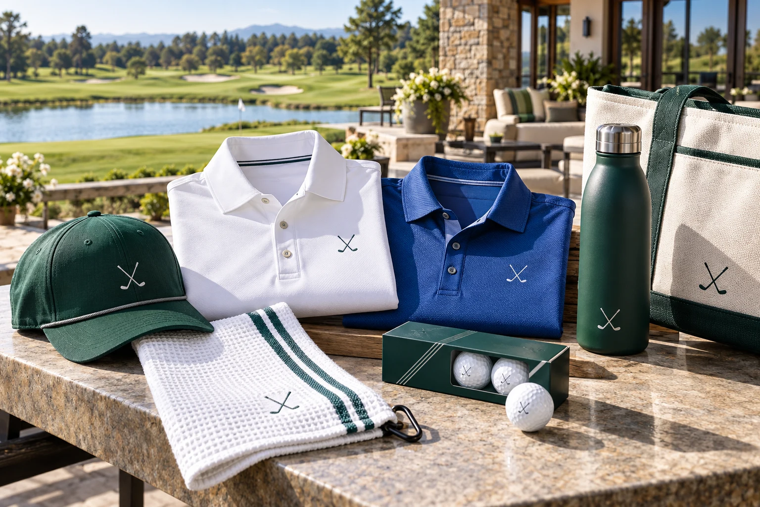 Golf tournaments merchandise concept collection