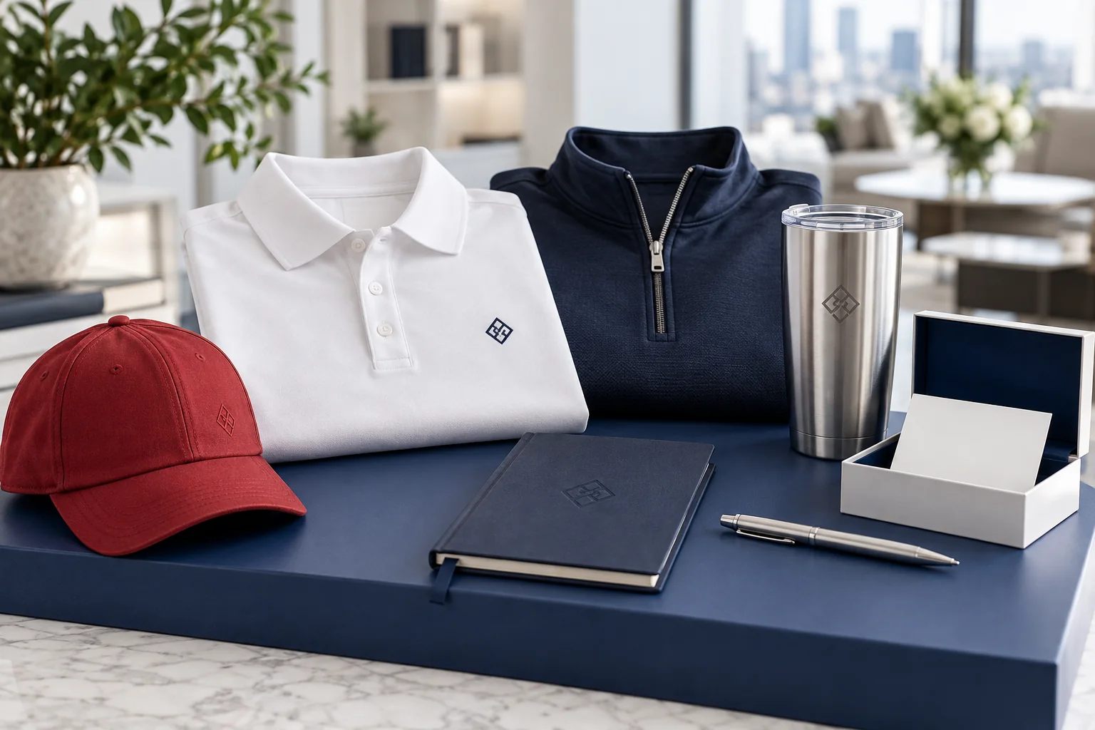 Wealth Management Client Gifts & Apparel product collection concept