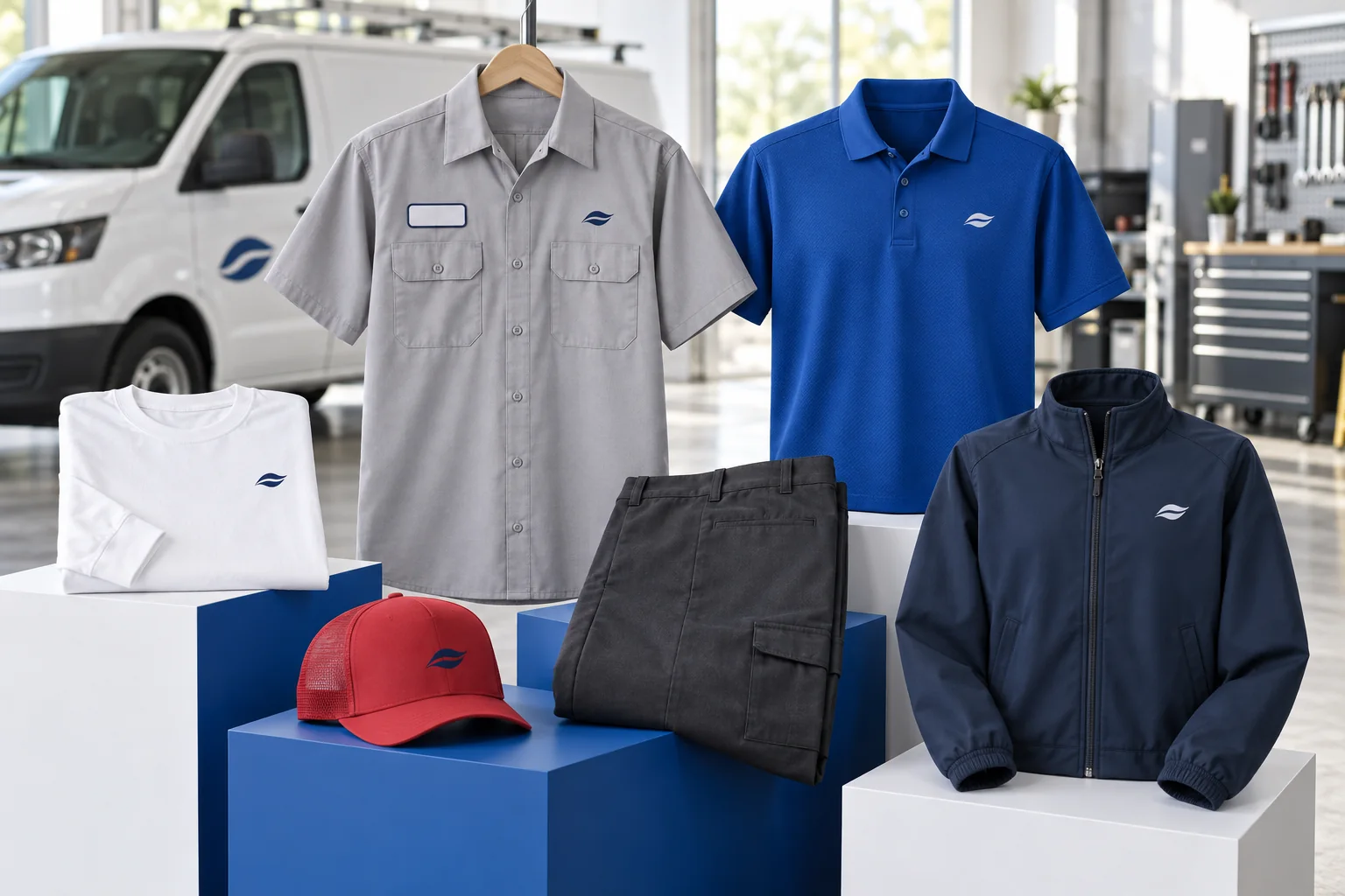 HVAC Technician Uniforms & Apparel product collection concept