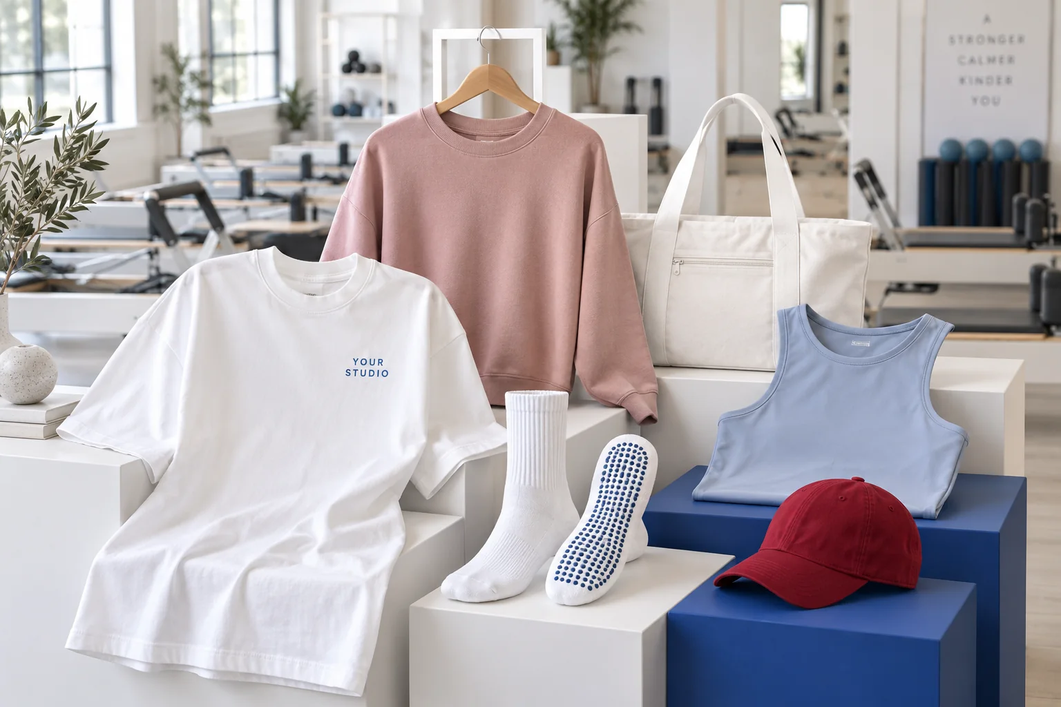 Pilates Studio Merchandise product collection concept