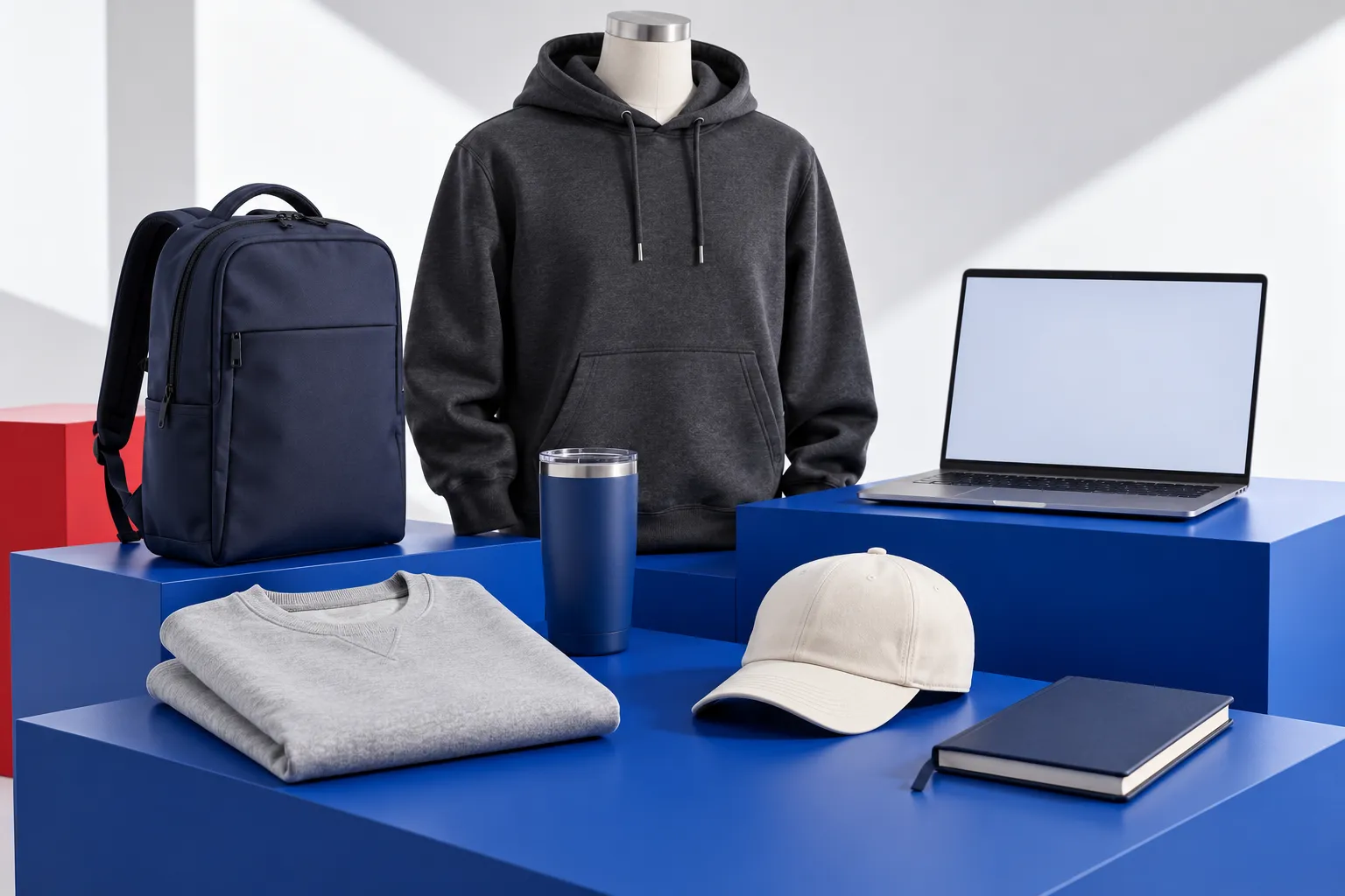 Technology companies custom apparel and merchandise concept collection