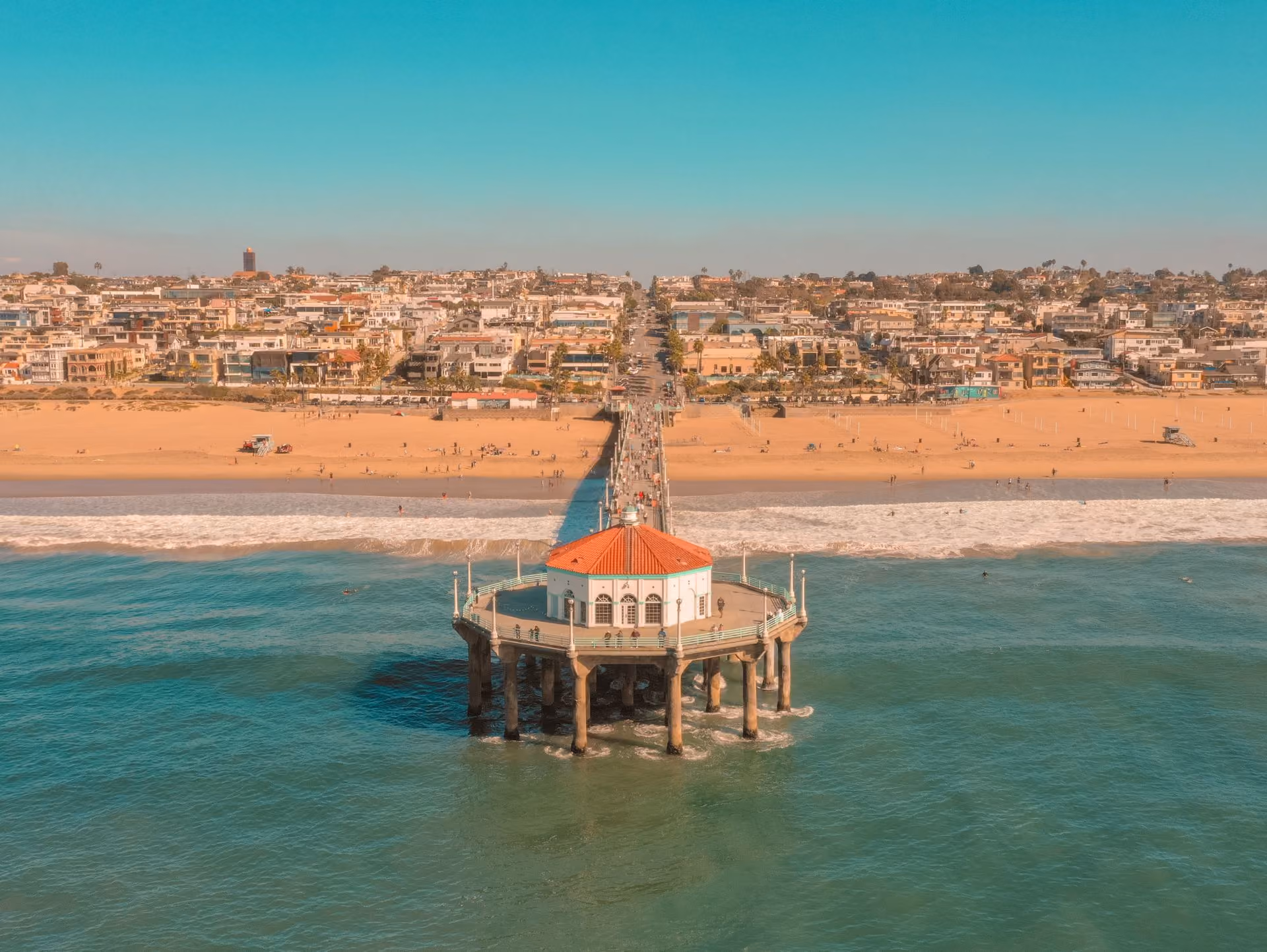 A beautiful arial view of Manhattan Beach California