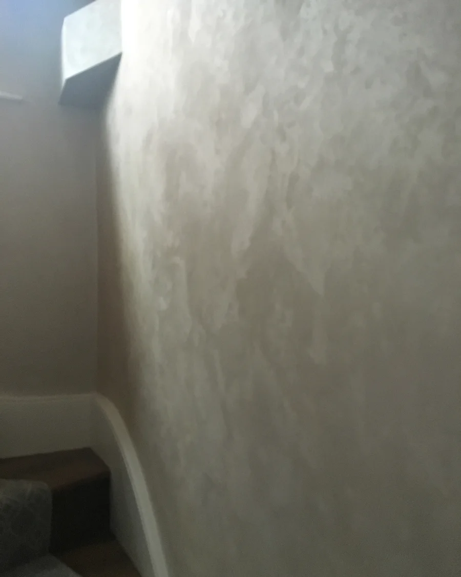 Regent’s Park Residence · Stair wall finish and light fitting — installation photographs