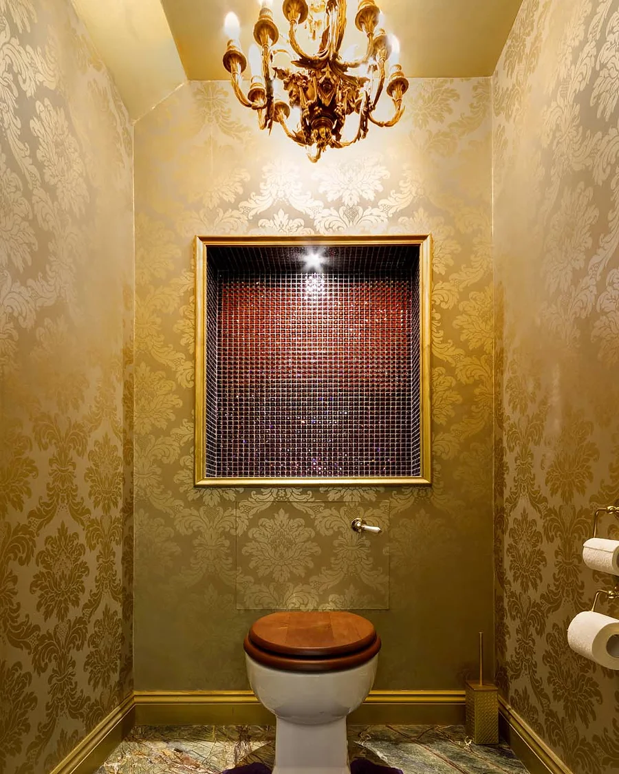 Marble & stone · Stone-lined cloakroom