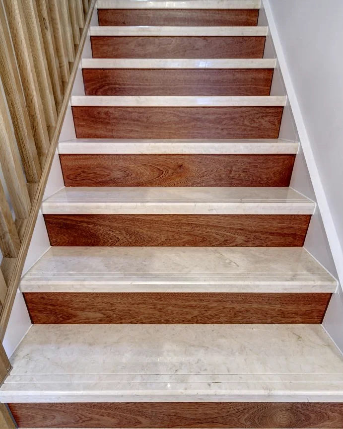 Marble & stone · Contrasting stair treads and risers