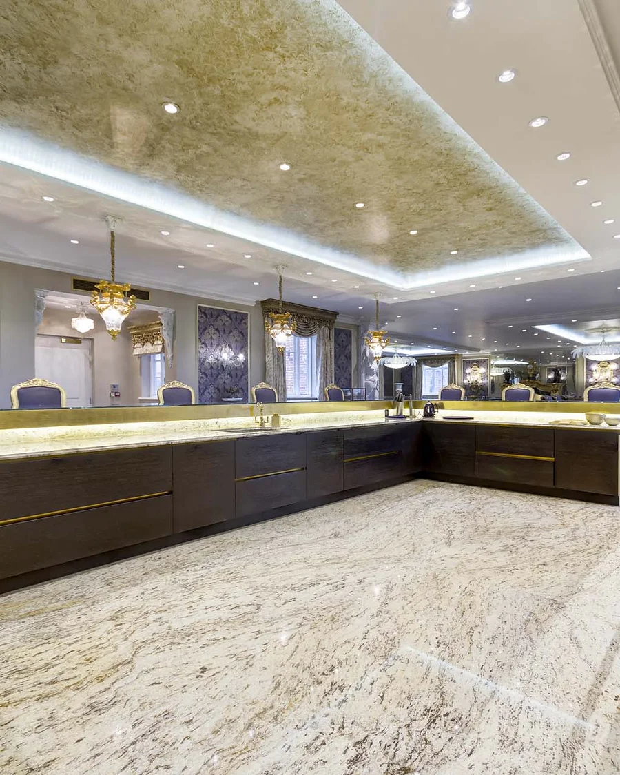 Marble & stone · Kitchen cabinetry and stone surfaces
