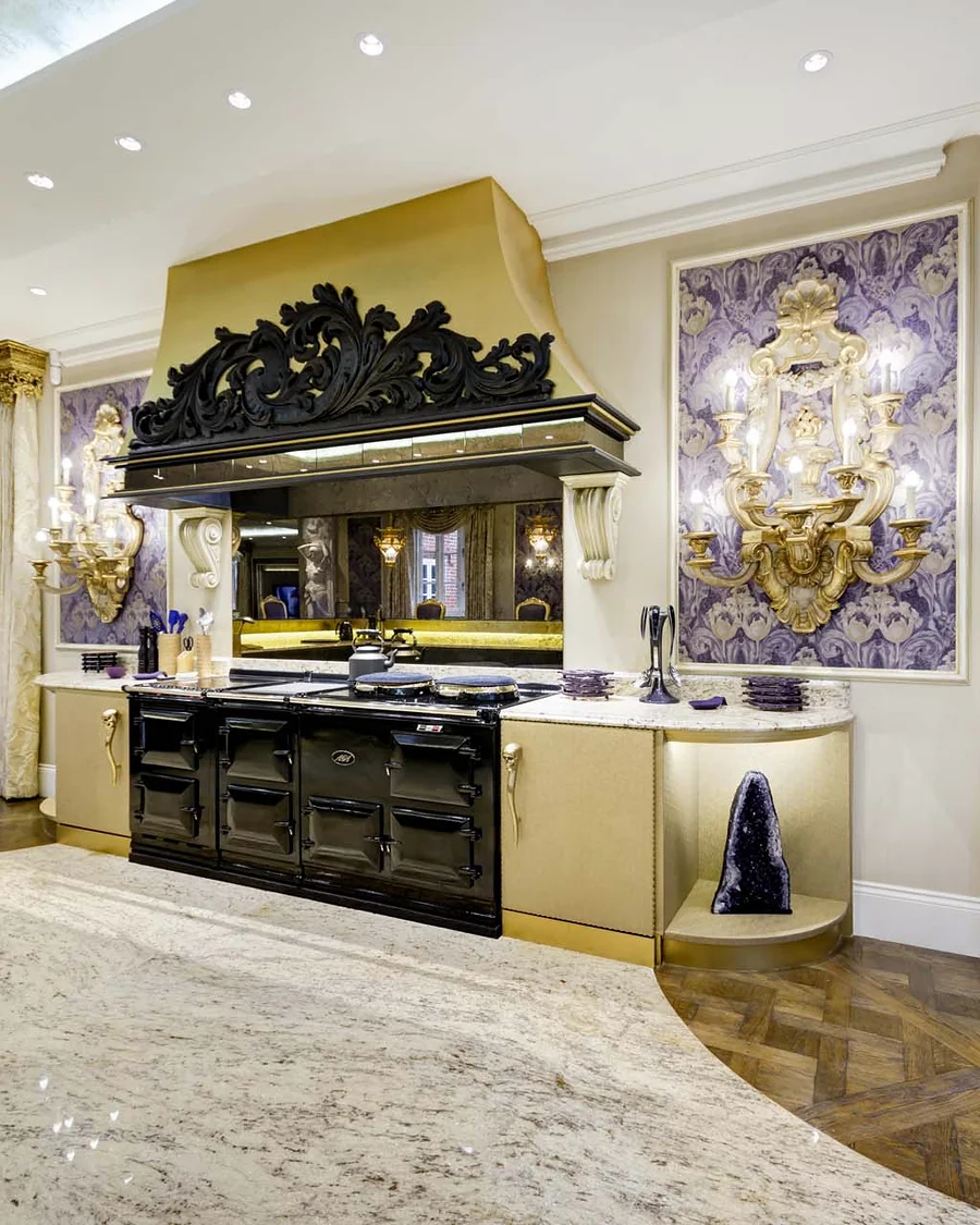 Marble & stone · Stone kitchen floor and cooker surround