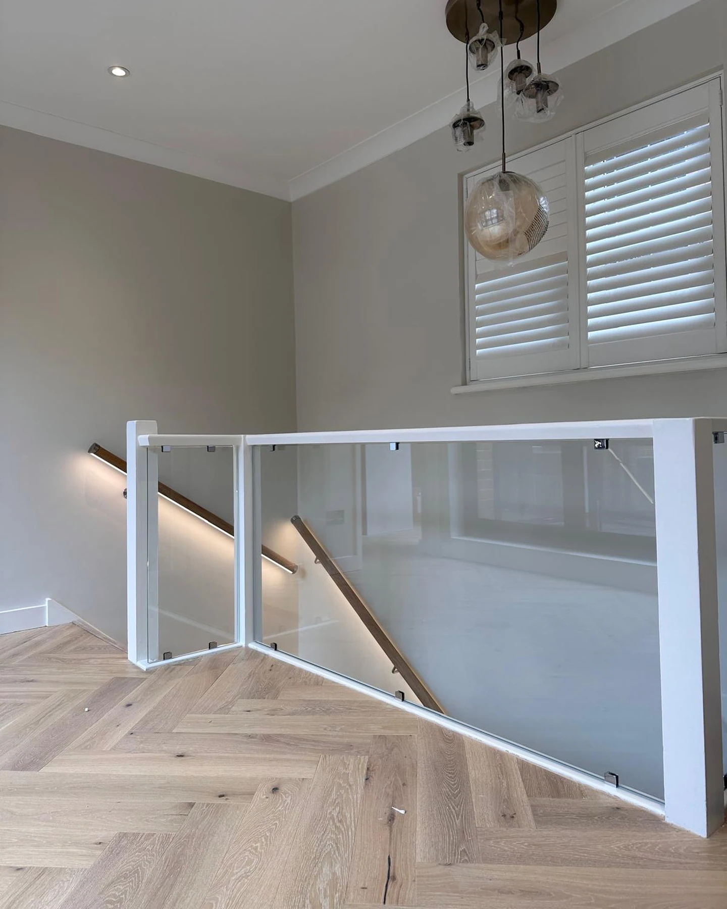 Staircase and timber flooring in the Holborn penthouse