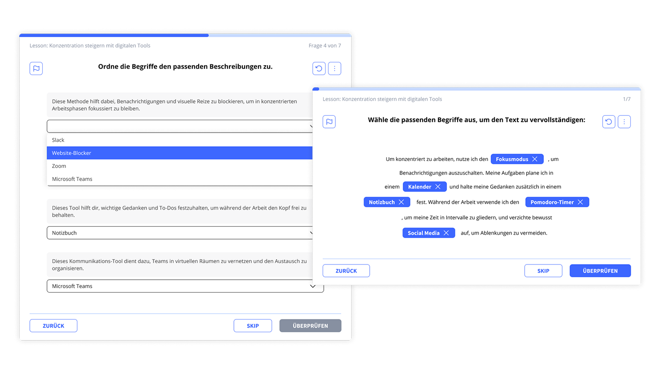 Redesign einer bestehenden Anwendung - Vorher nacher bild