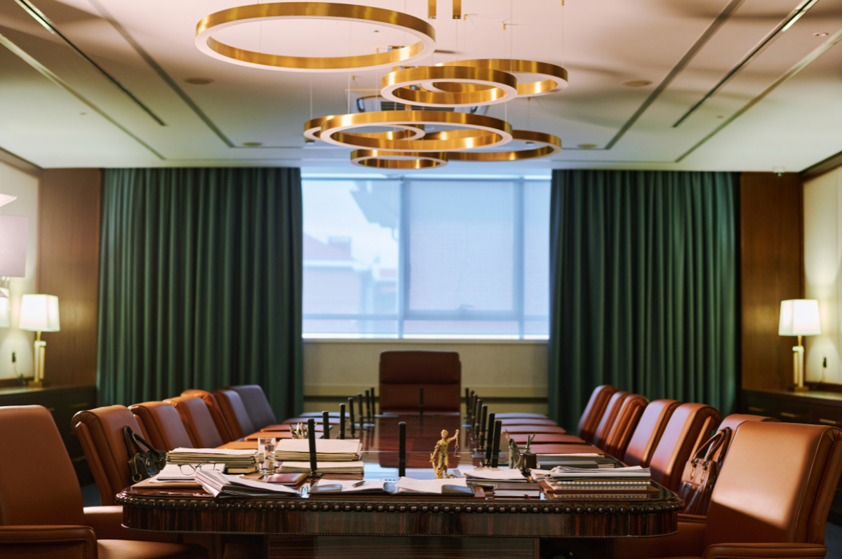 Executive boardroom prepared for strategic discussions around executive search-as-a-service decisions