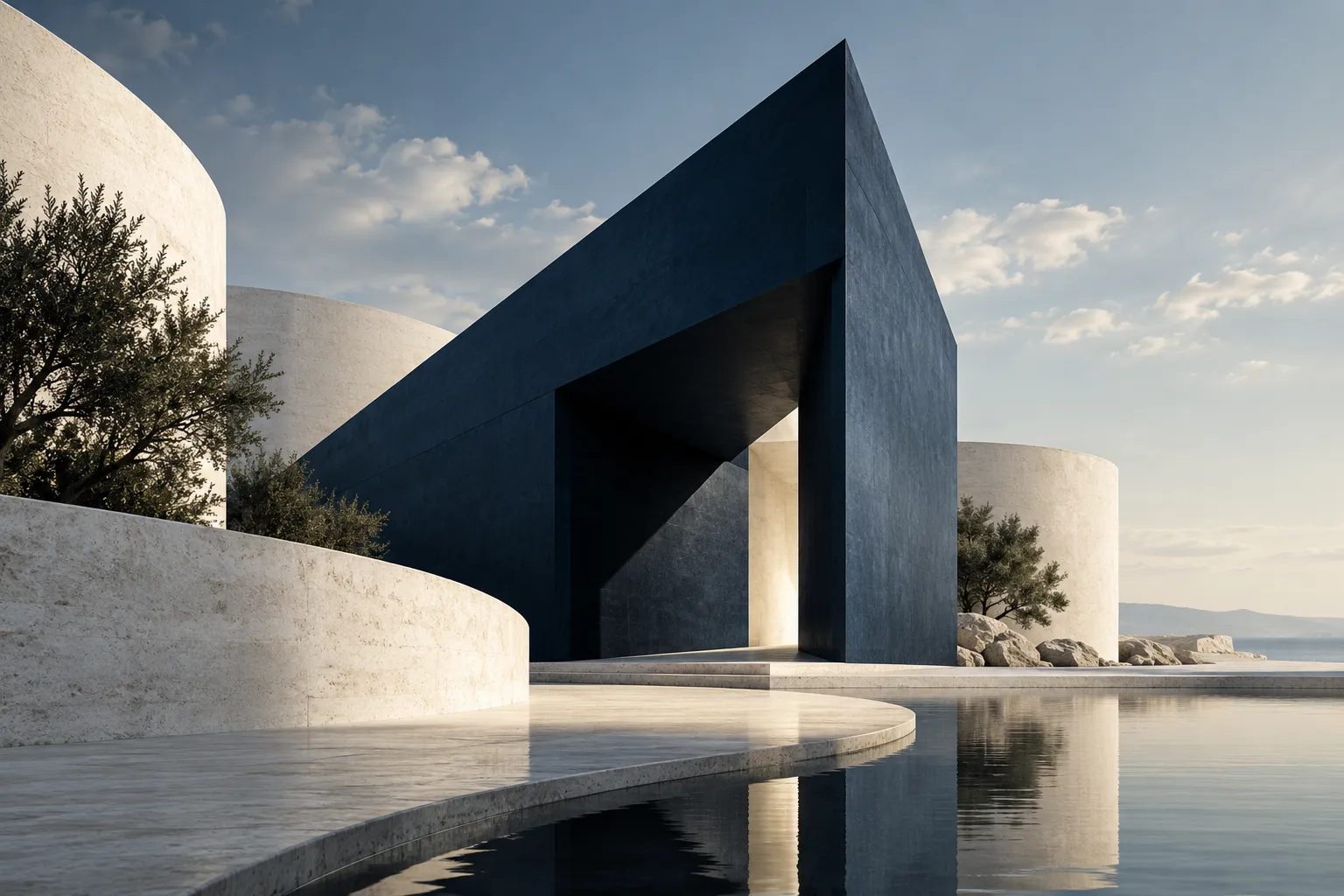 Conceptual architectural study of light, perspective and direction