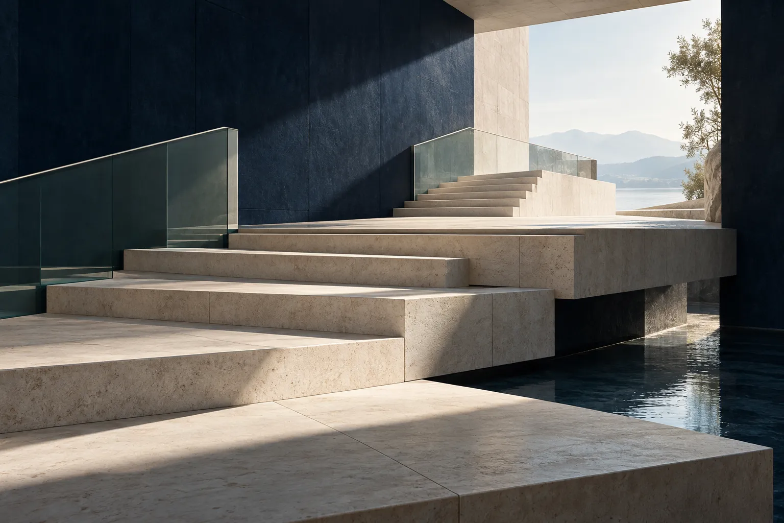 Conceptual architectural route representing movement from strategy to action
