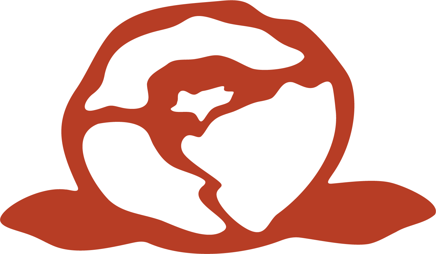 Rust-colored illustration of a peony.