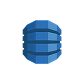 Blue cylindrical database icon with horizontal segmented layers.