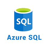 Azure SQL logo with a blue cylindrical container and white SQL text, labeled Azure SQL.