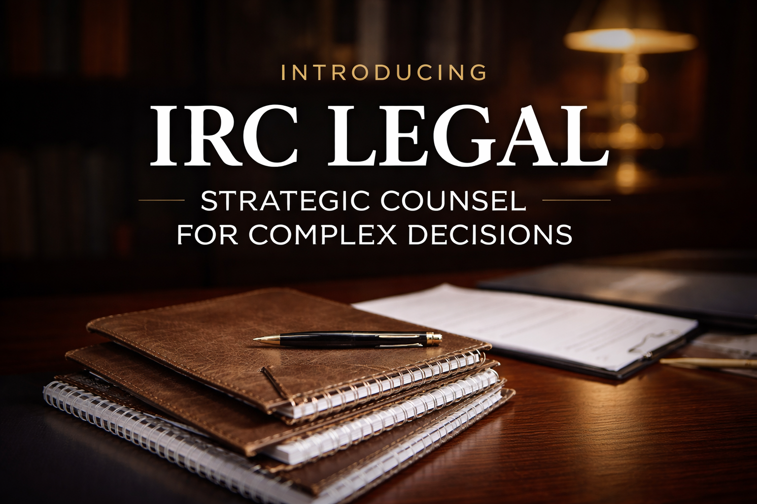 Introducing IRC Legal: Strategic Counsel for Complex Decisions