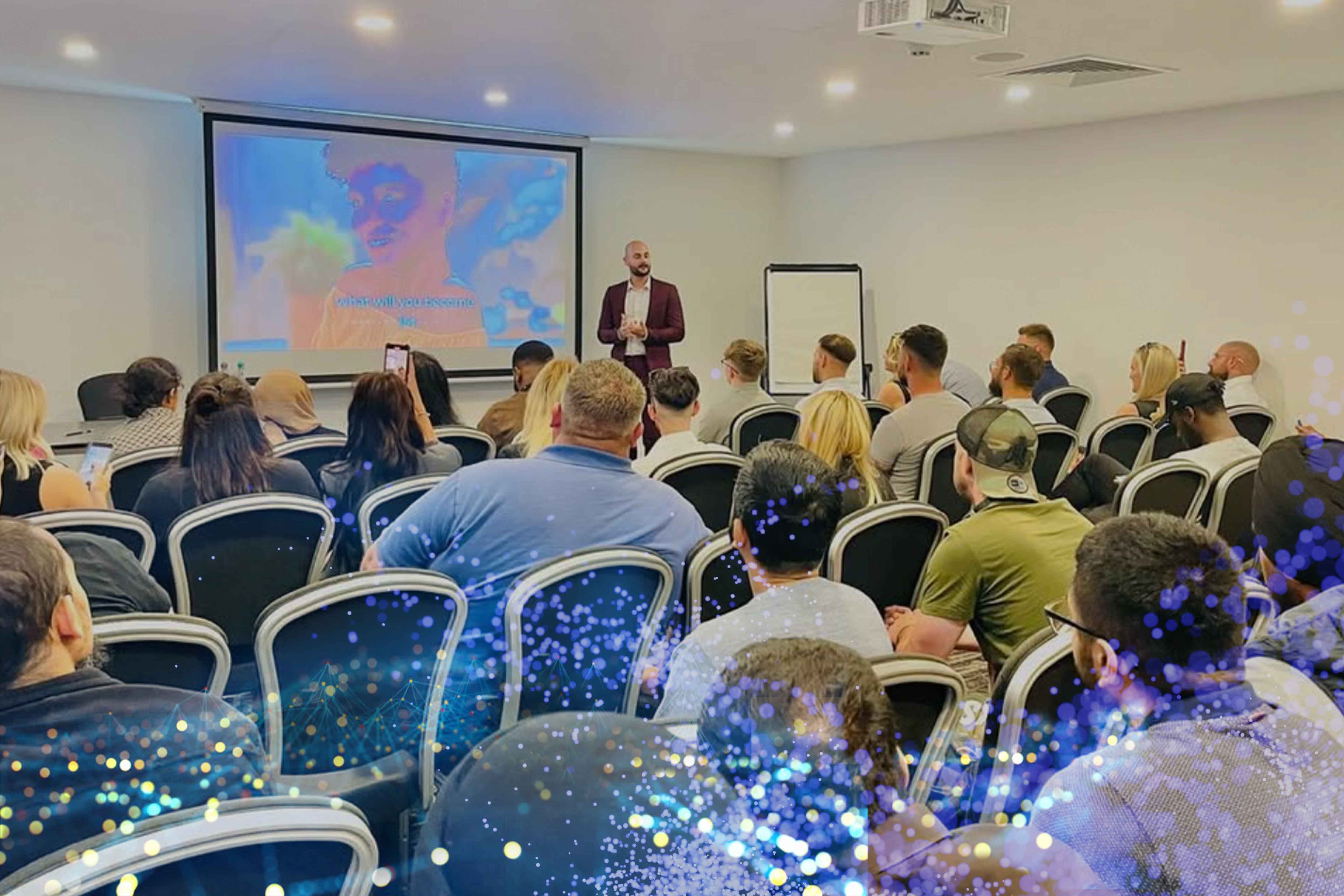 Participants learning Forex and Crypto trading at Empower House Winchester event