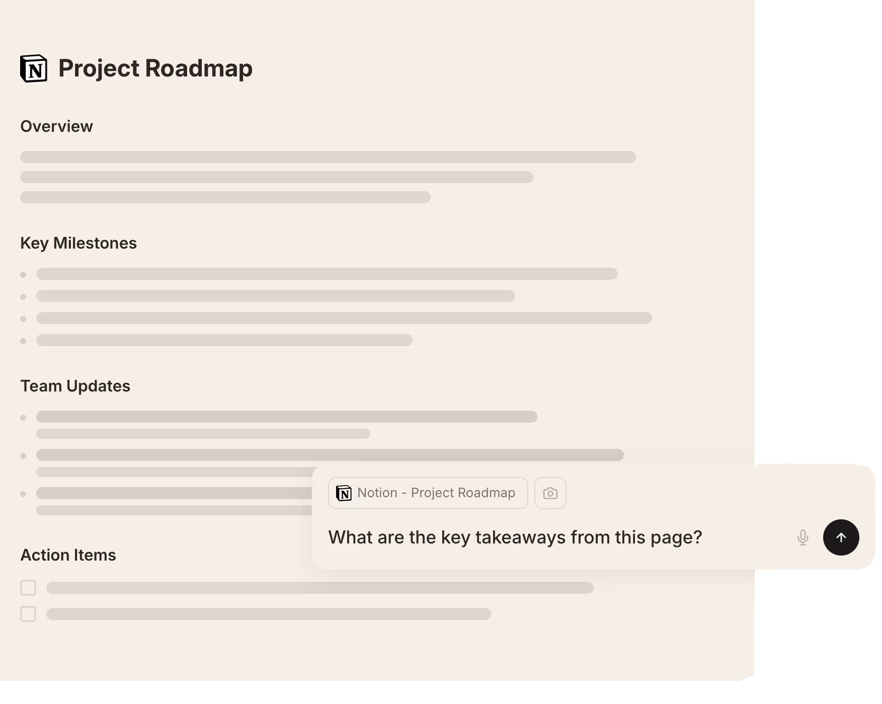Hummingbird being used with Notion