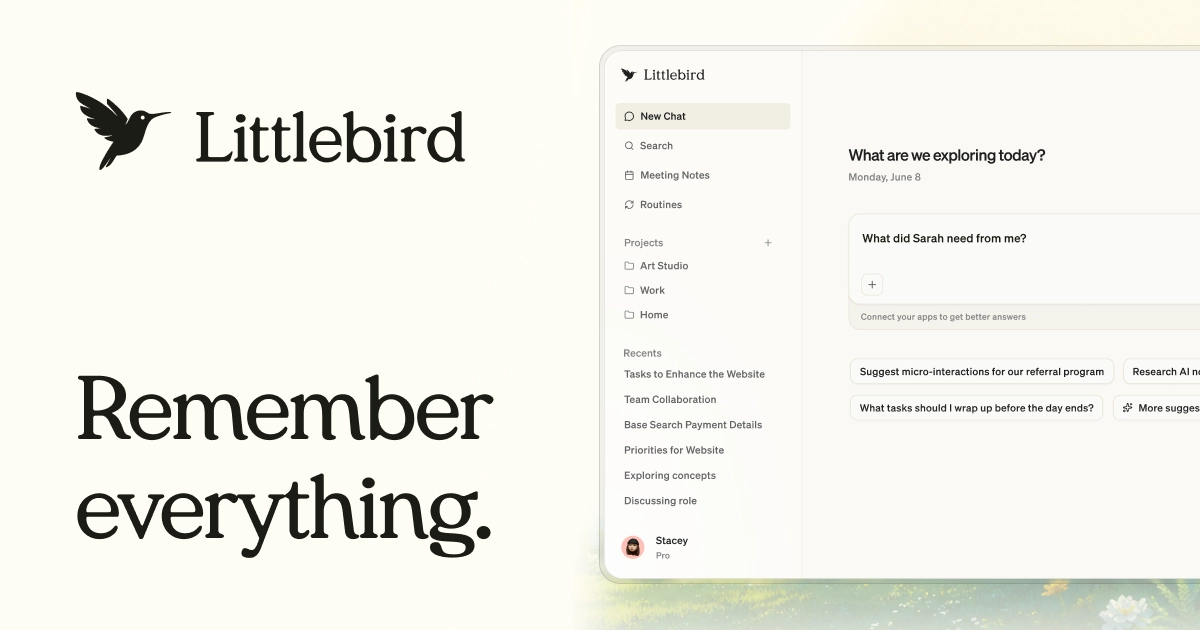 Littlebird schedules and briefs
