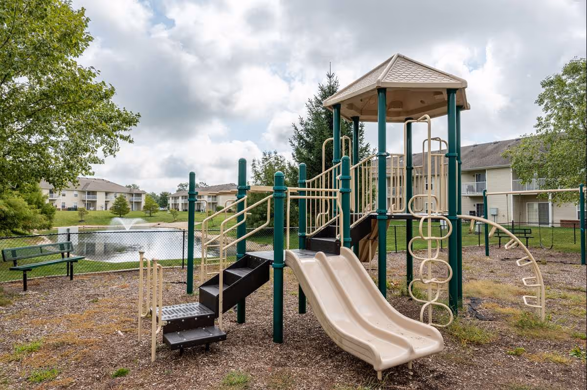 playground with view of lake