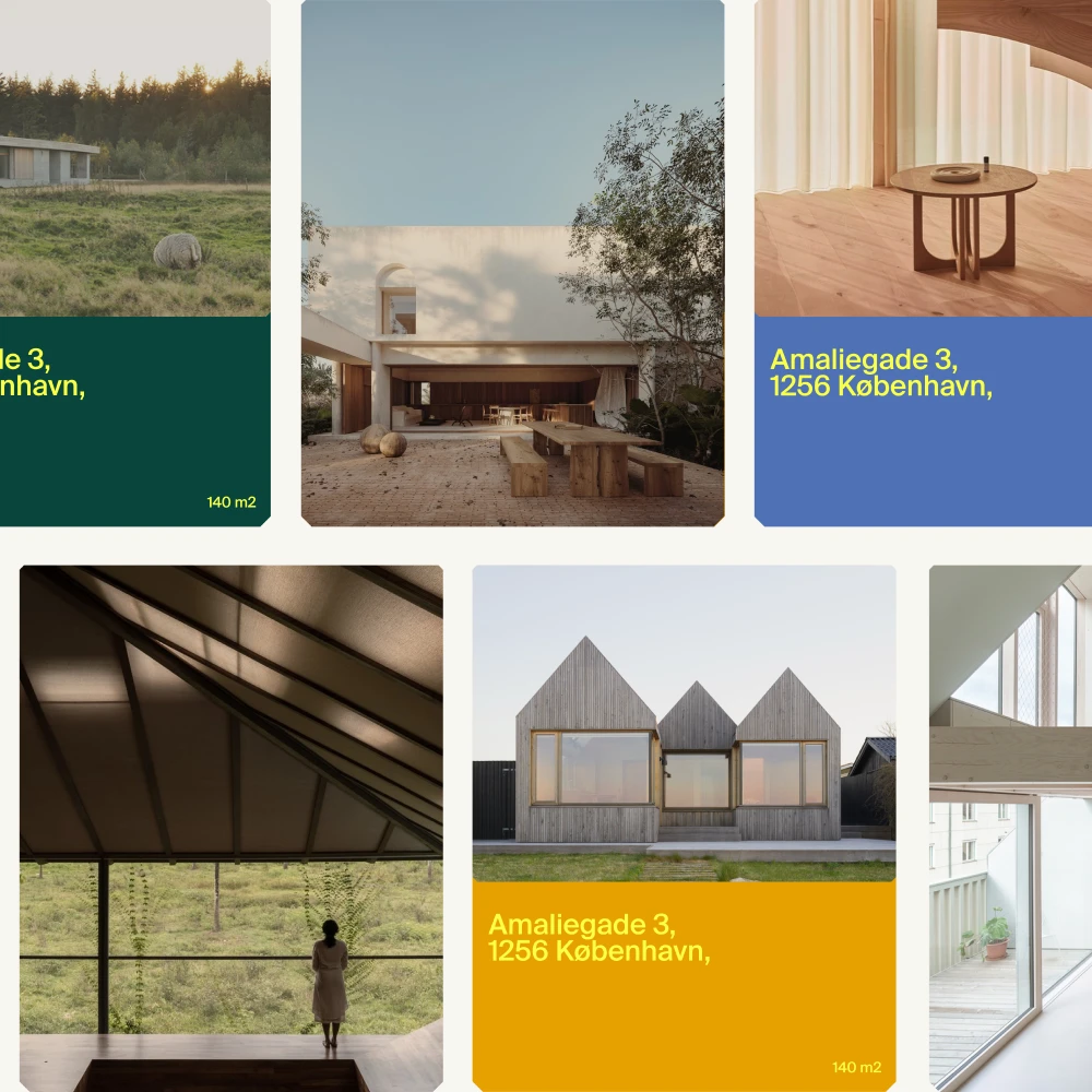 W4lls photo grid of high-quality photograph of a modern living spaces or exteriors