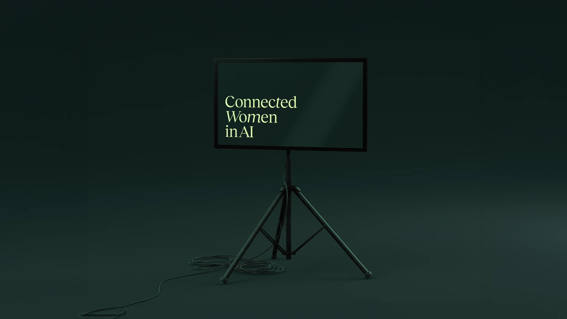 Monitor screen with the CWAI logo