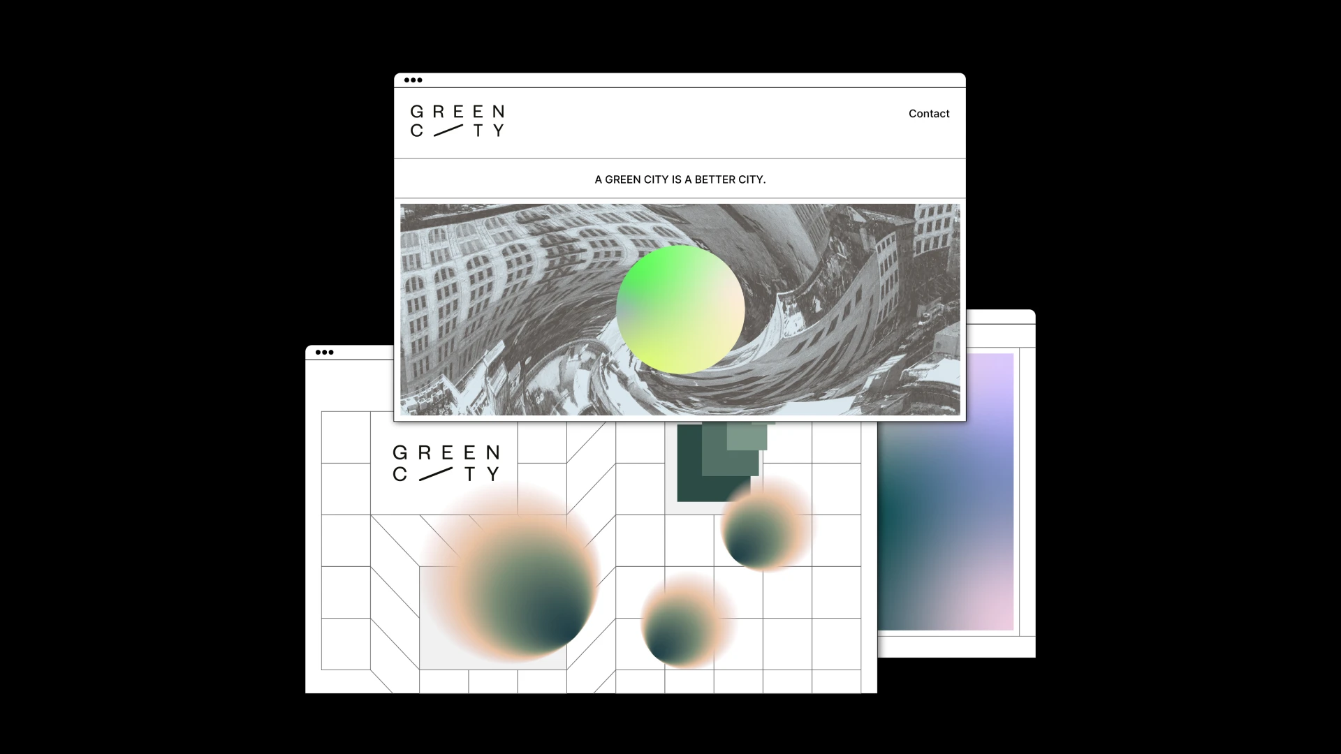 Green City web screen views
