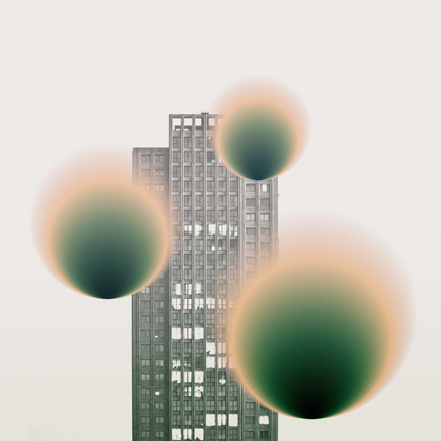 Building with gradient spots