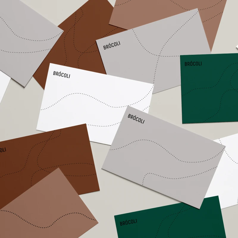 Brócoli business cards exploration