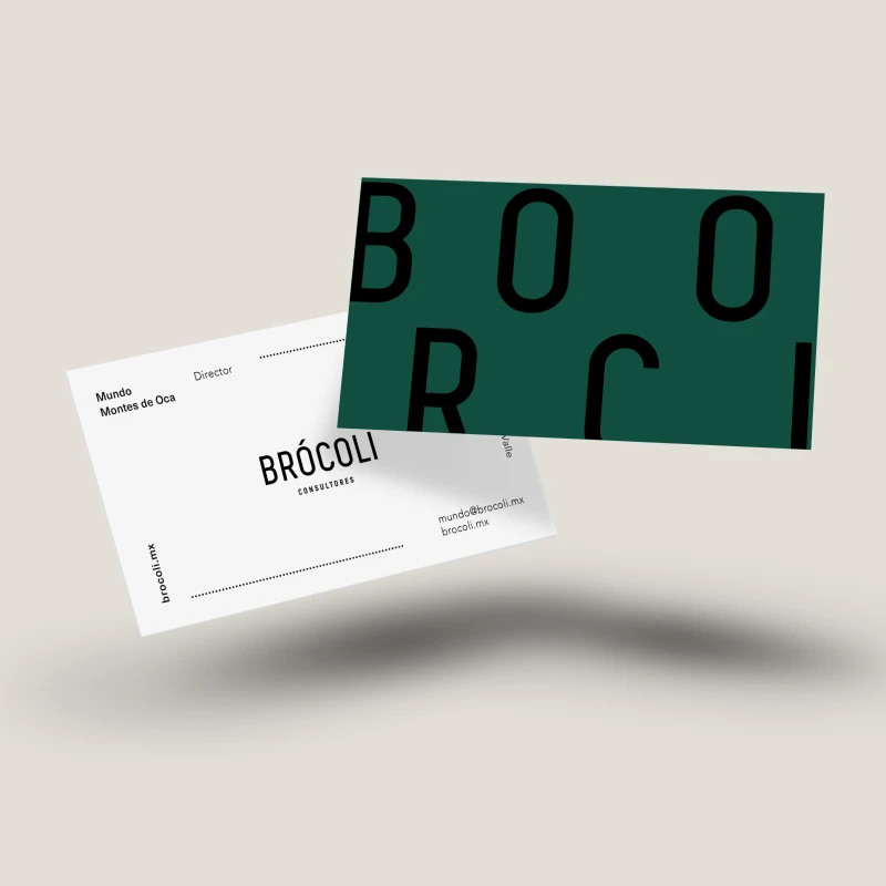 Brócoli business cards exploration