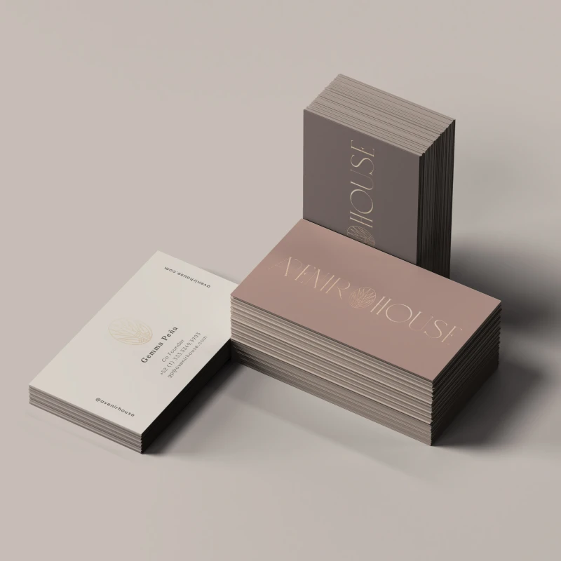 Avenir House business cards exploration
