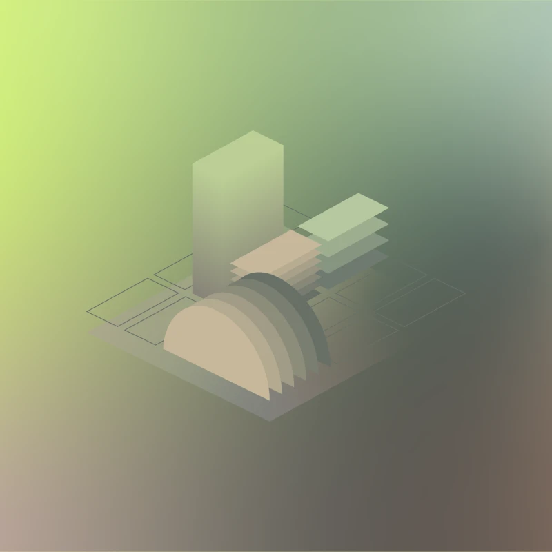 Green City 3D illustrations exploration