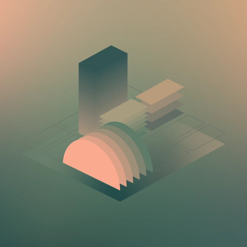 Green City 3D illustrations exploration