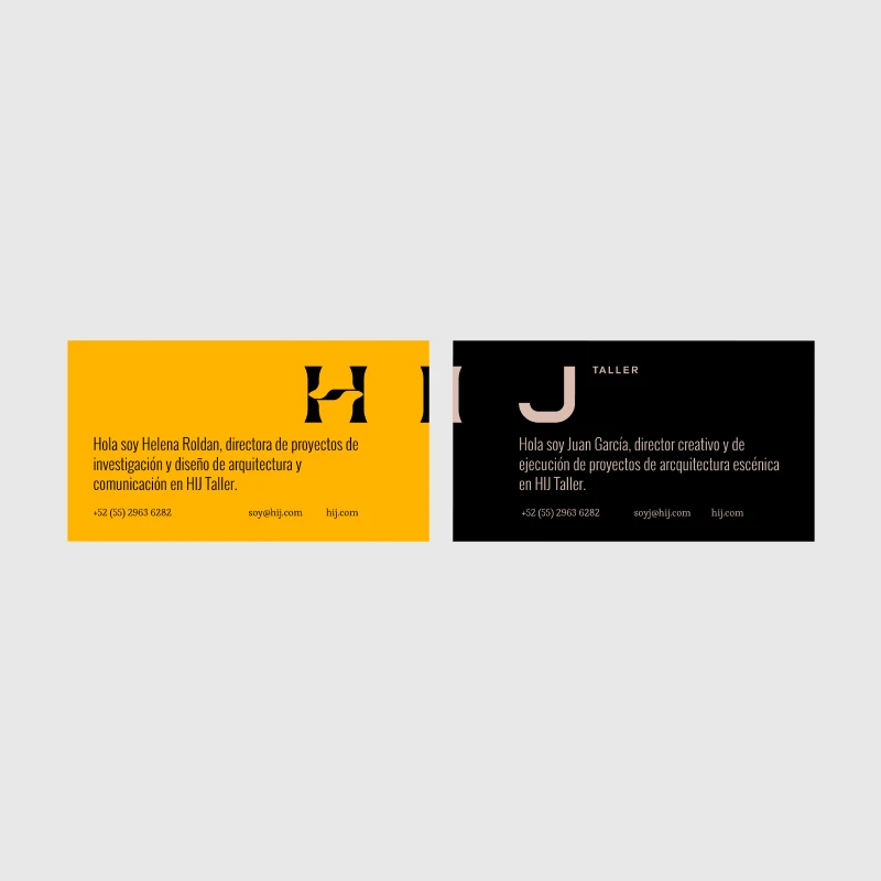 HIJ business cards and color exploration