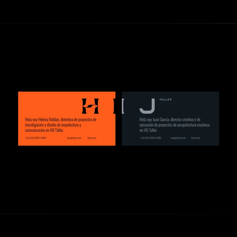 HIJ business cards and color exploration