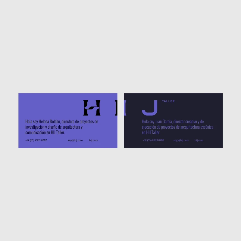 HIJ business cards and color exploration