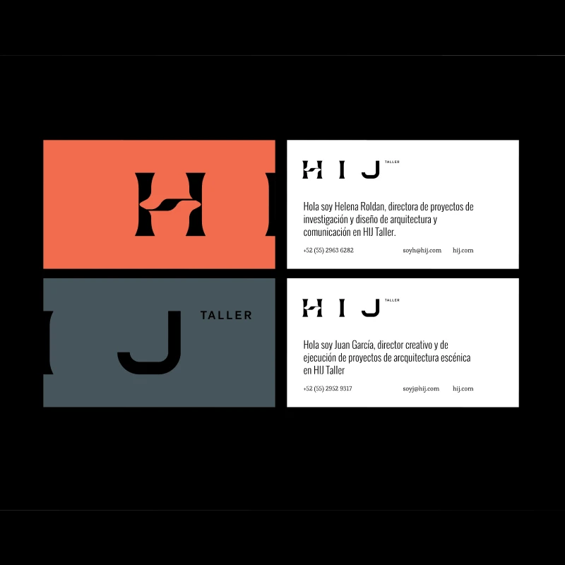 HIJ business cards and color exploration