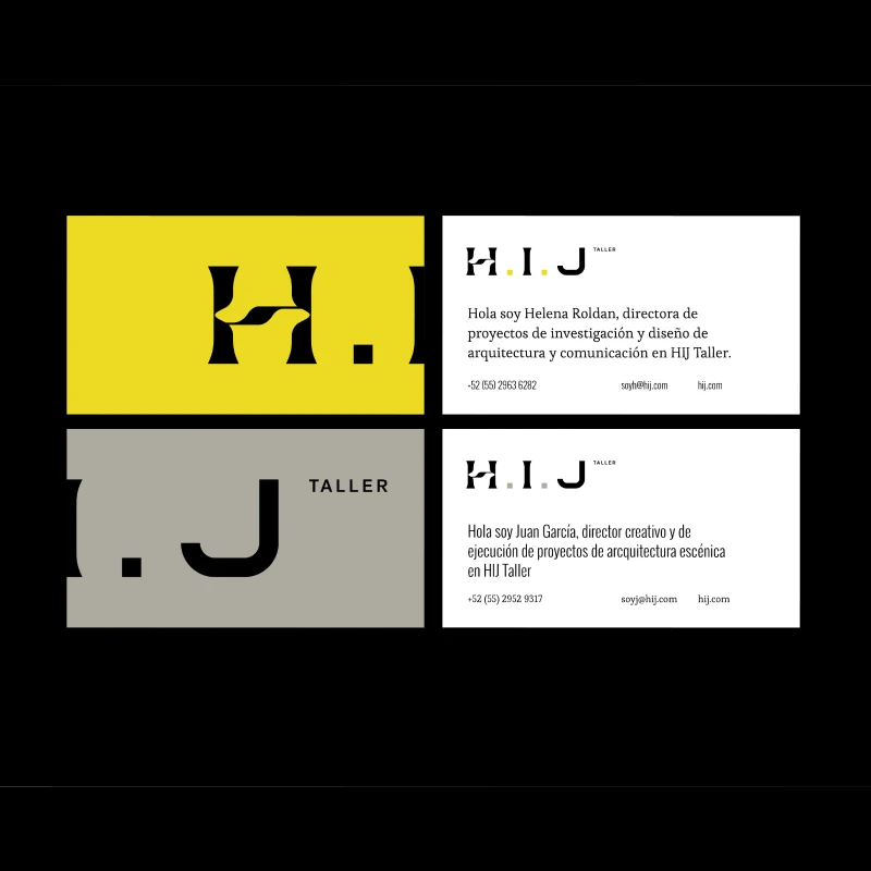HIJ business cards and color exploration