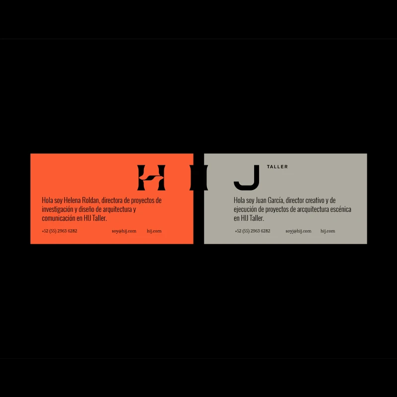 HIJ business cards and color exploration