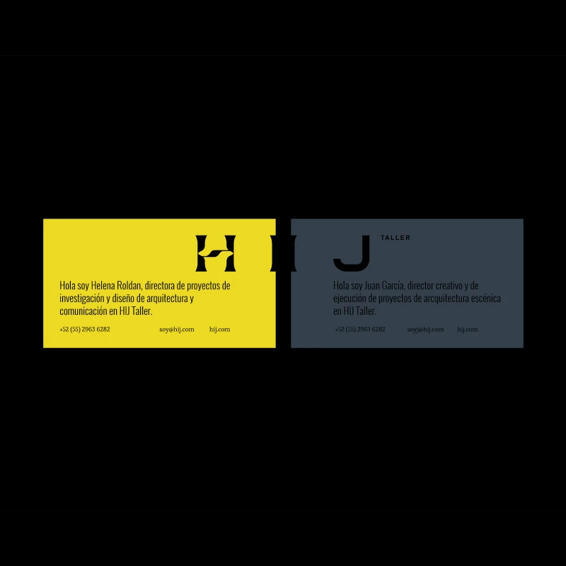 HIJ business cards and color exploration