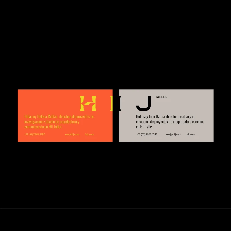 HIJ business cards and color exploration