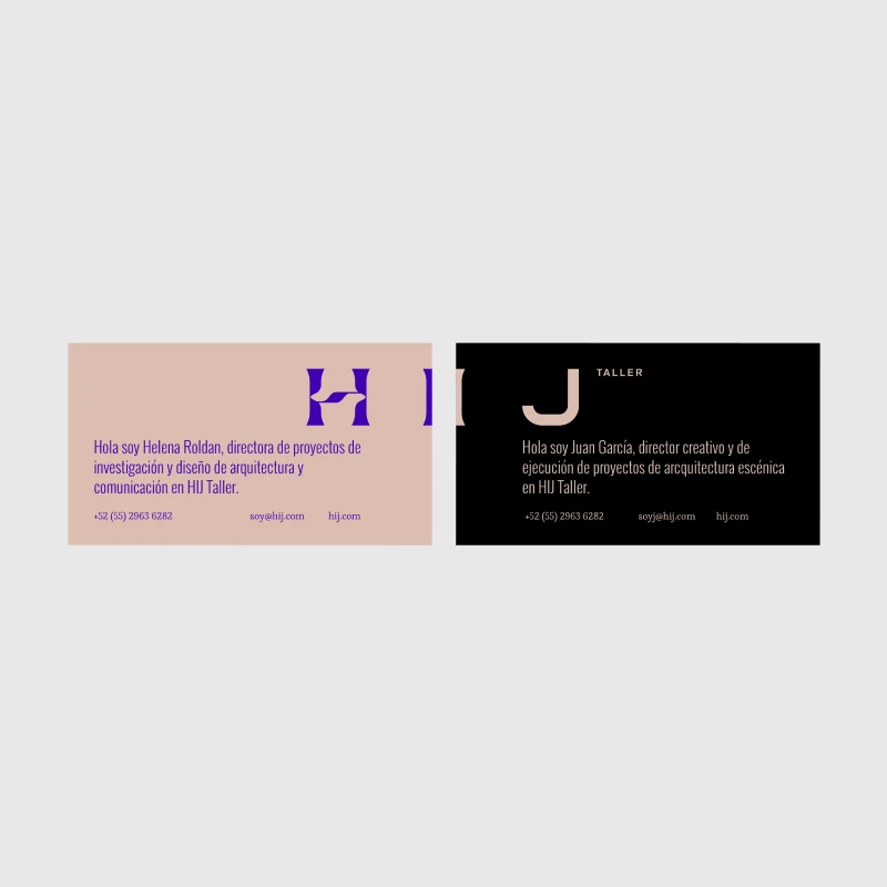 HIJ business cards and color exploration