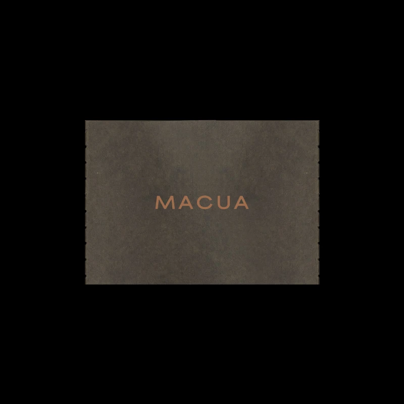 Card with the Casa Macua logo