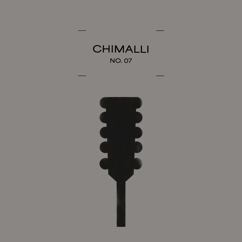 Silhouette of a knife handle with the text "Chimali No.07"