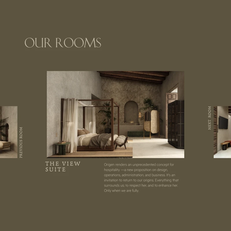 Hotel Origen room carousel page