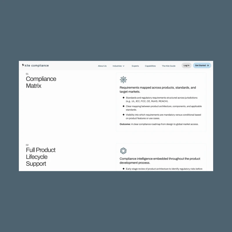 Kite Compliance industries page