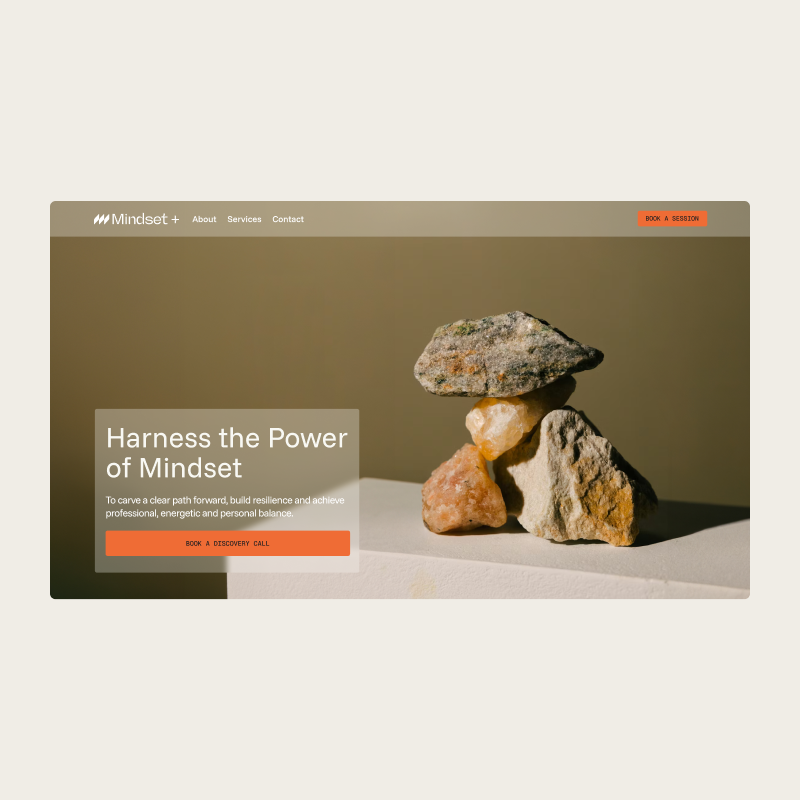 Mindset + web hero exploration