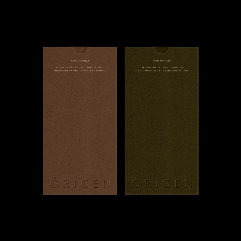 Hotel Origen envelope explorations