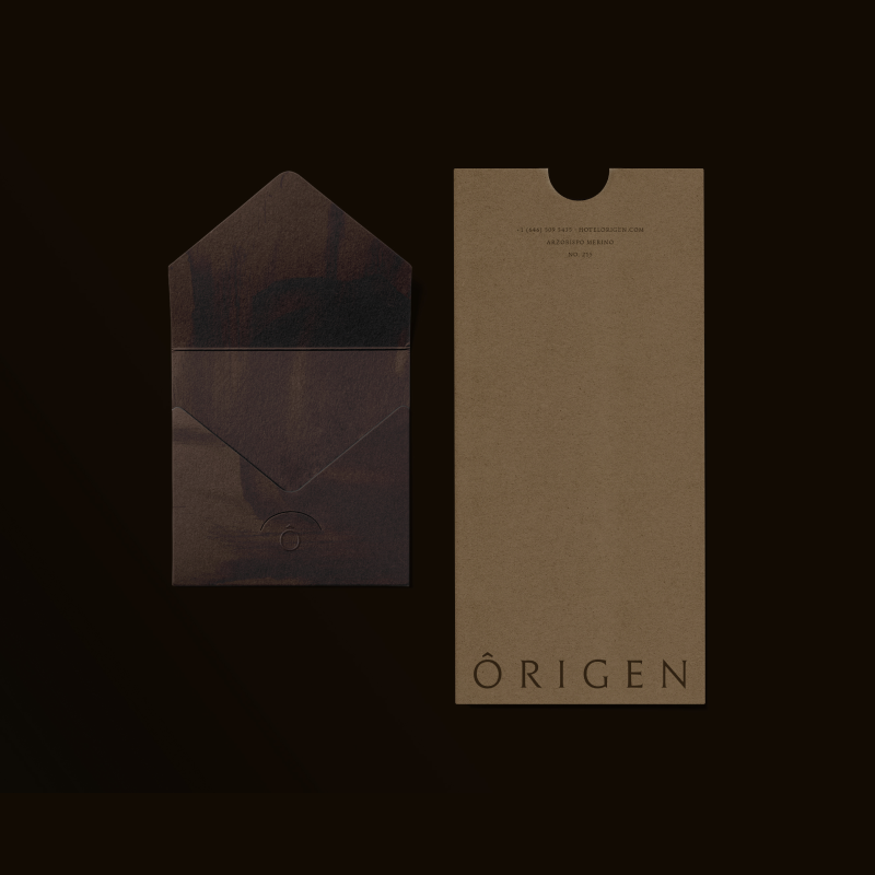 Hotel Origen envelope explorations